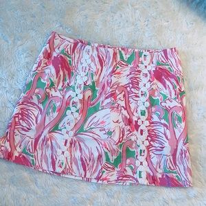 Lilly Pulitzer Flamingo Floral Knit Skort